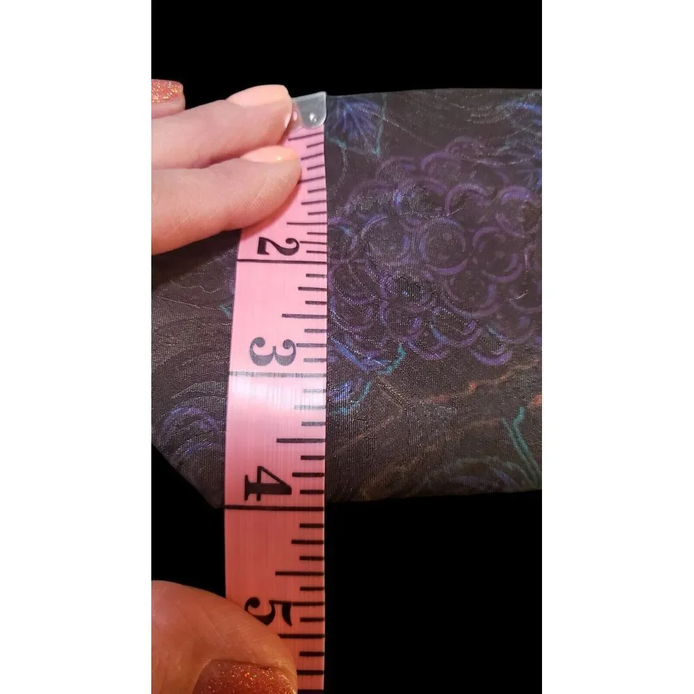 D'EM CRAZY The Winery Vintage 90s 1993‎ Tie Necktie Grapes Wine Black